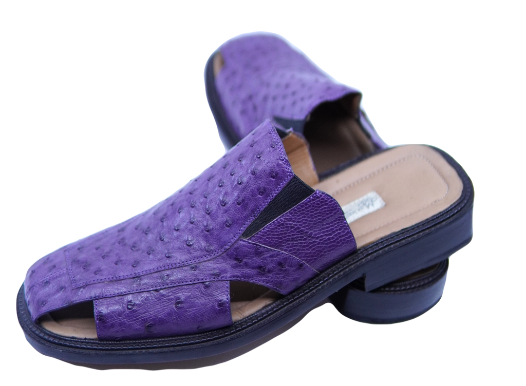 Purple Ostrich Sandals US 9.5 image 2