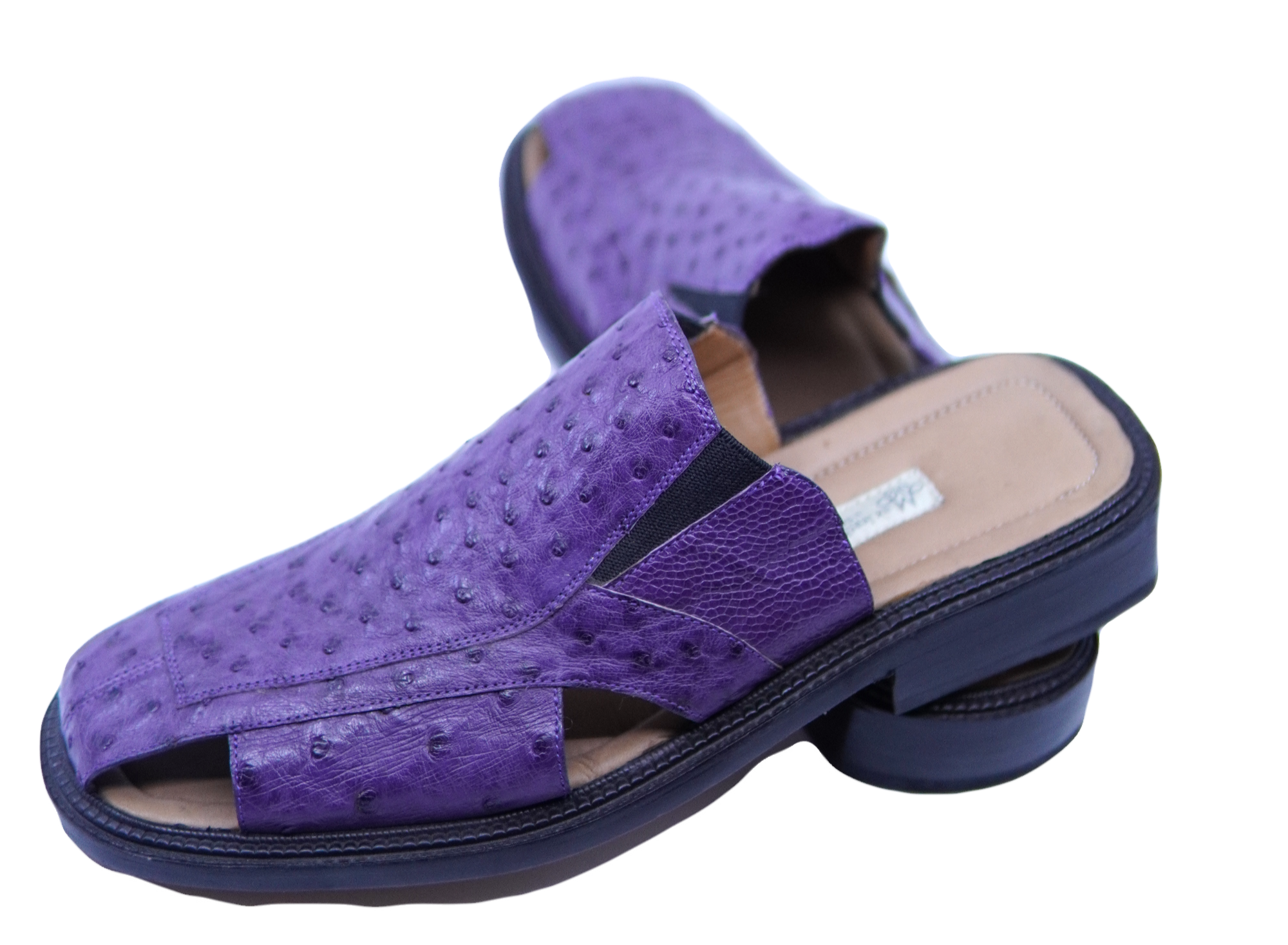 Purple Ostrich Sandals US 9.5 image 2