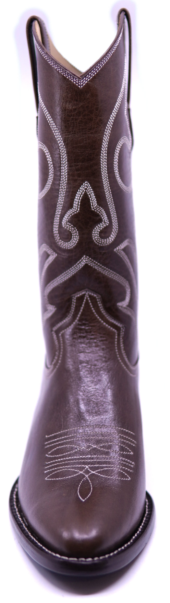Genuine Brown Leather Cowboy Boots image 3