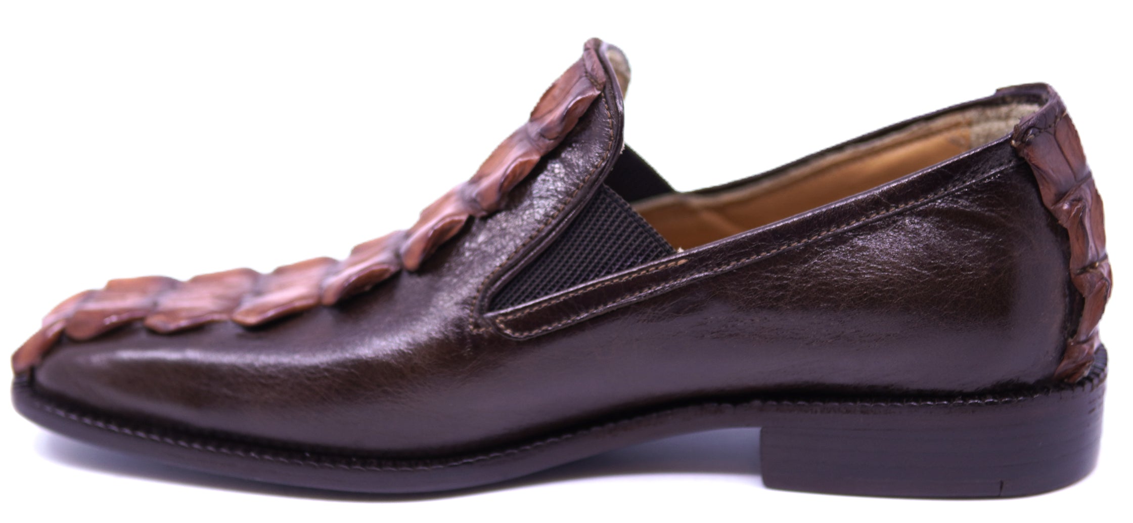 Genuine Leather & Alligator Tail Loafer Dress Shoe image 1