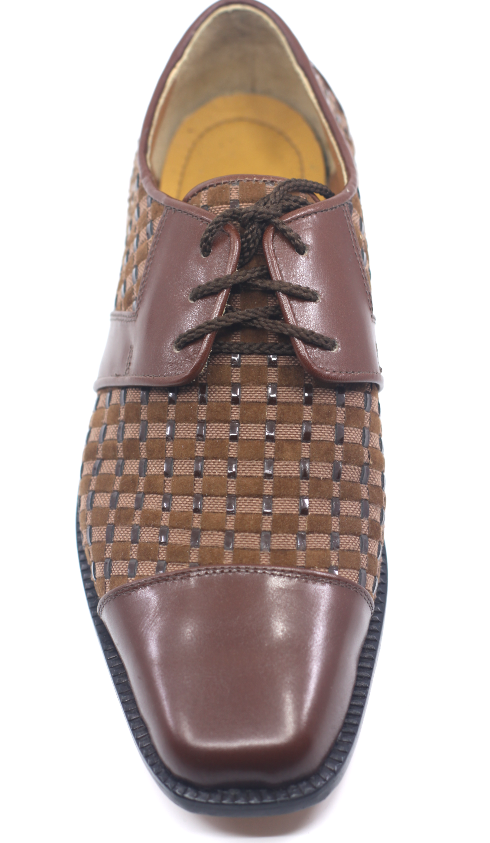 Brown Leather and Suede Dress Shoes US 10 image 1