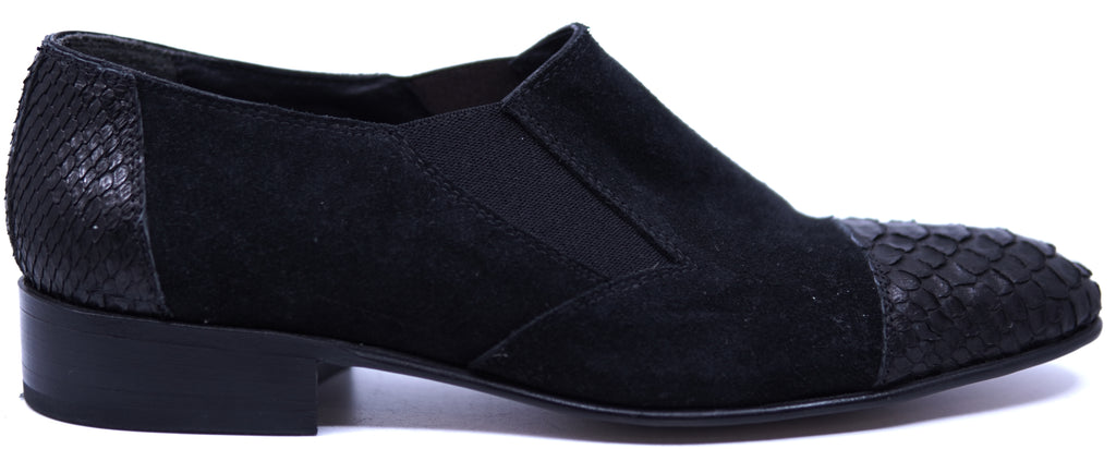 Suede & Snake Loafer image 0
