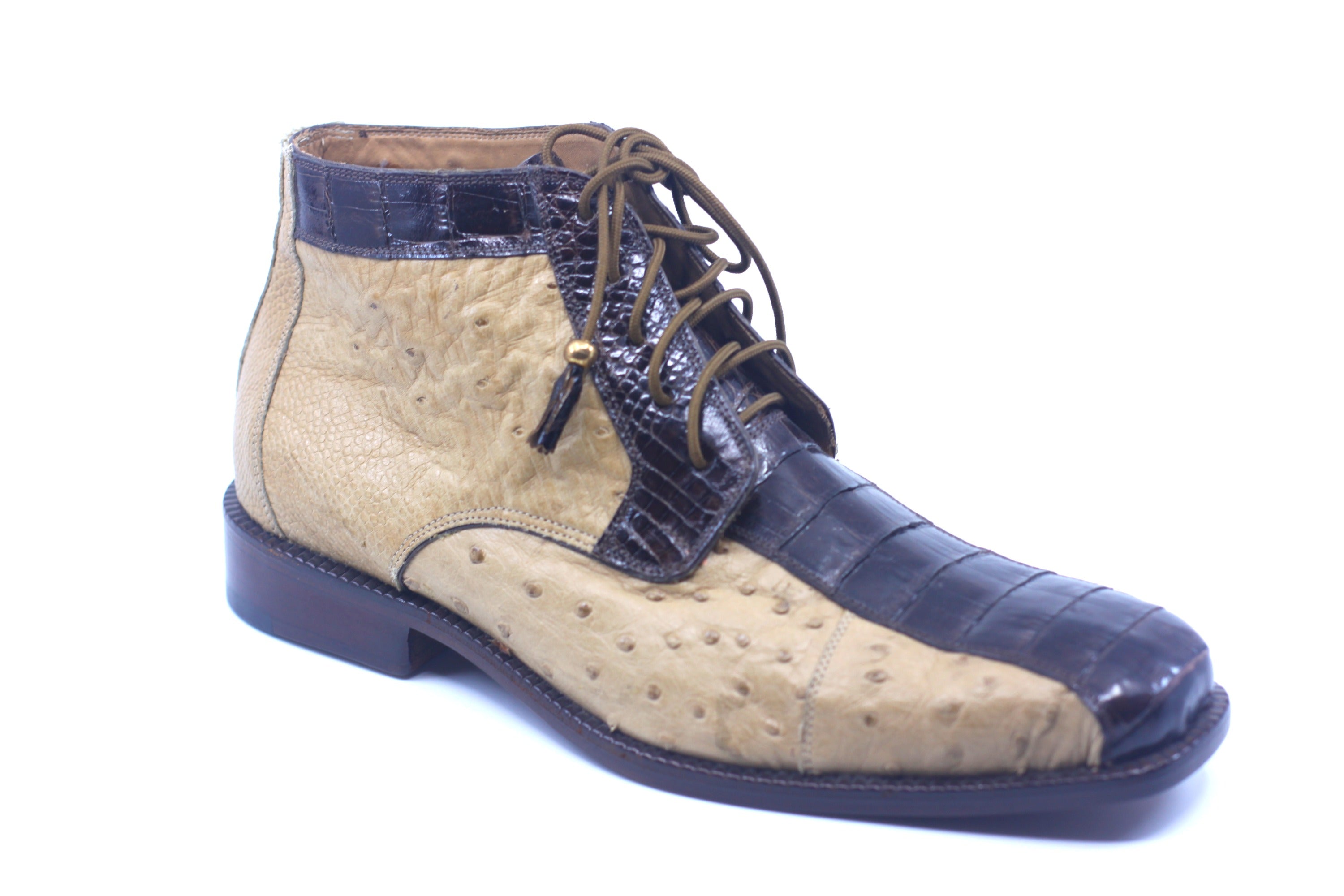Ostrich and Crocodile Men's Dress Boot US 10.5 image 3