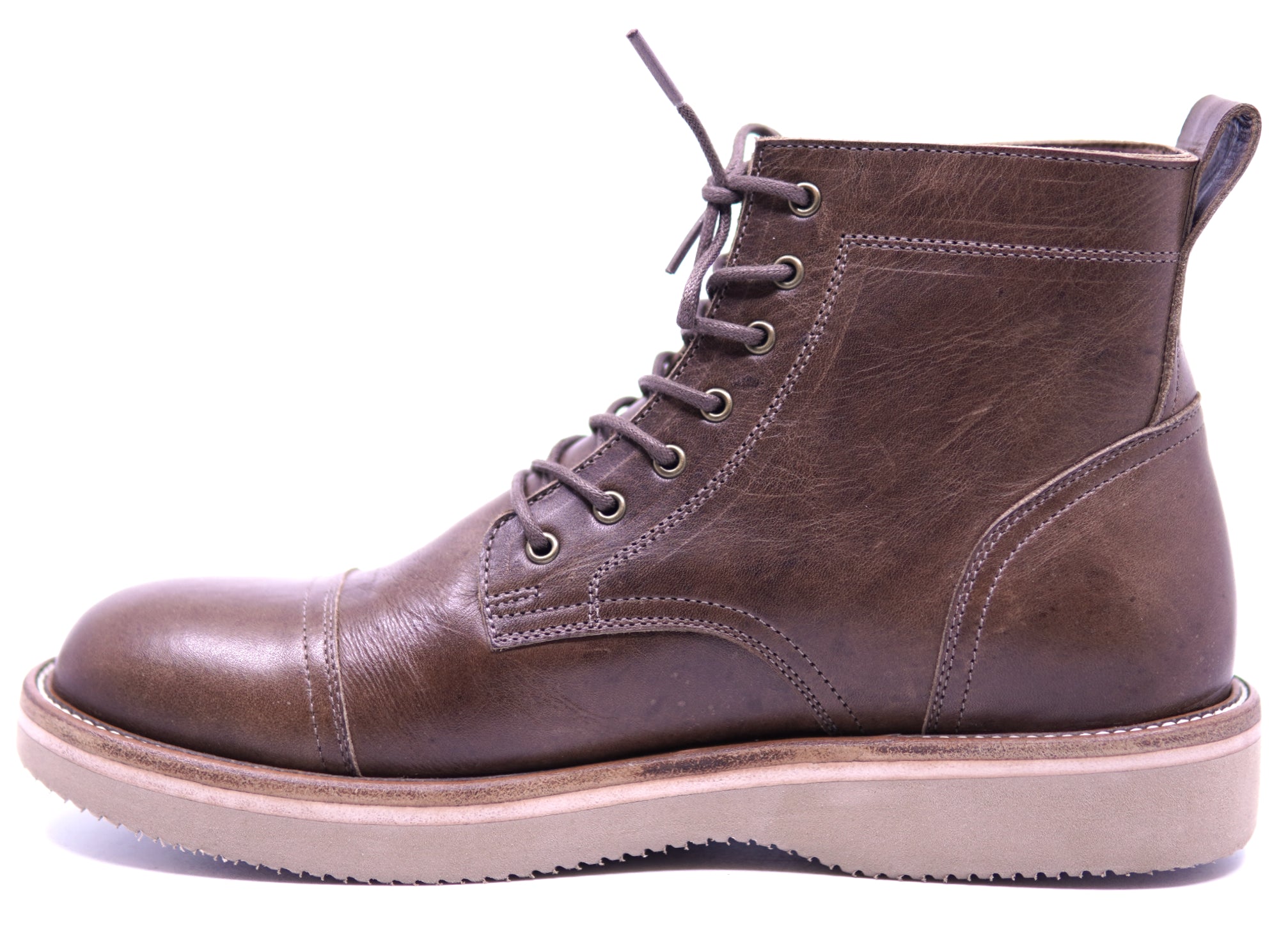 Genuine Leather Cap Toe Boots 8.5-US Men's image 1