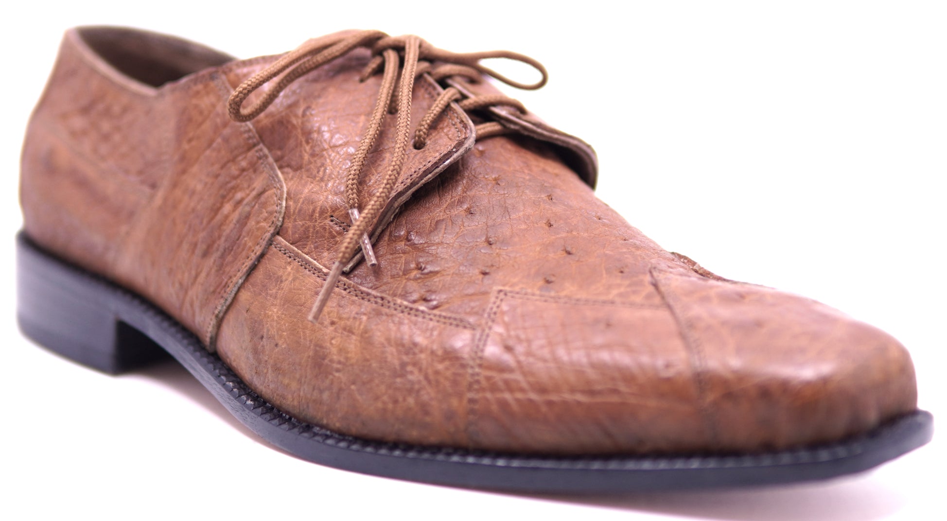 Genuine Cognac Ostrich 007 Dress Shoe 12-US Men's image 2